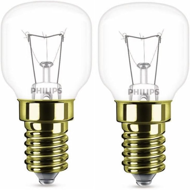2X Philips Backofenlampe E14 40W Tropfenform 29Mm Durchmesser, Temperaturfest Bis 300°C (2 Stück)