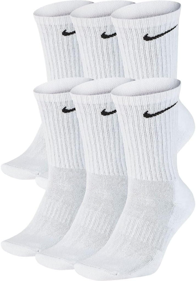 NIKE 6 Paar Socken Herren Damen Weiß Grau Schwarz Tennissocken Sparset SX7664