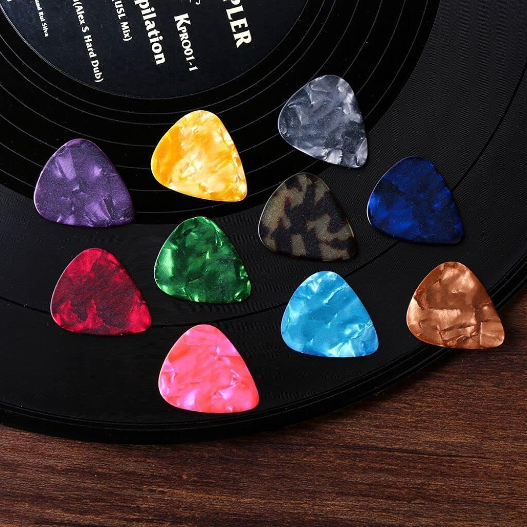 Plektren Plektrum 24Stück 0.46Mm-Dünn 0.71Mm-Medium 0.96Mm-Heavy,Plectrum Für Akustikgitarre, E-Guitar, Ukulele, Bass, Guitar Picks,Zelluloid
