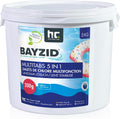 BAYZID Chlor Multitabs 5 in 1-200G Chlortabletten Für Pool - 5Kg - 5-Phasen Pflege & Reinigung - Made in Europe - Für Kristallklares Poolwasser