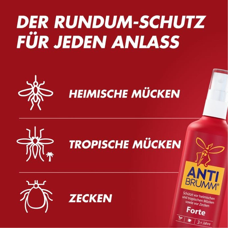 Anti Brumm Forte Pumpspray, 75 Ml: Insekten-Repellent Für Effektiven Schutz Gegen Mücken Und Zecken, Mückenspray Mit DEET