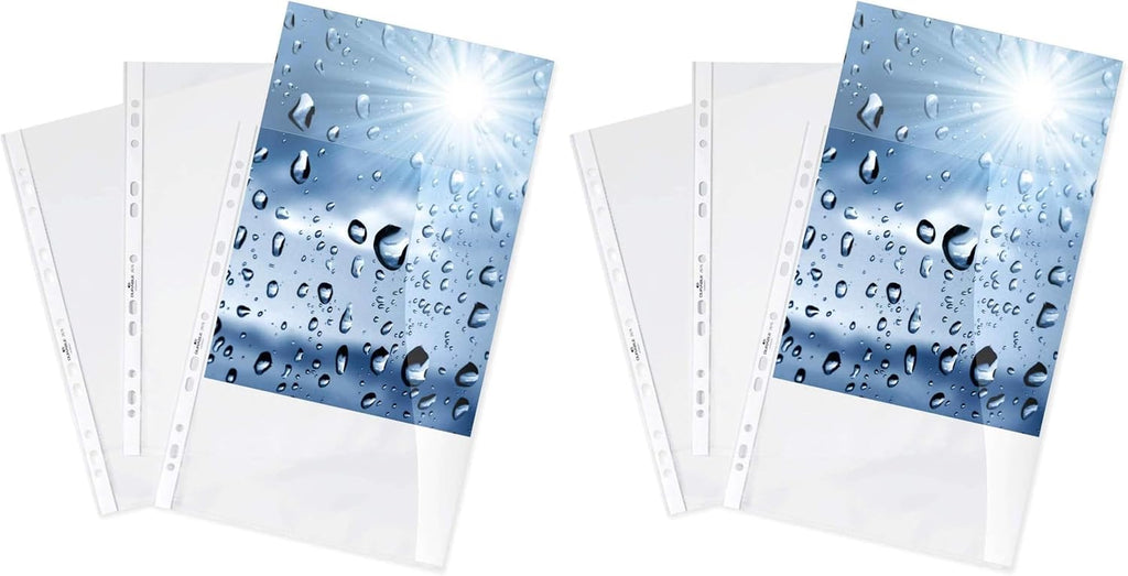 Durable Prospekthüllen A4 Premium Extra Stark, 100 Stück, Glasklar, 267619