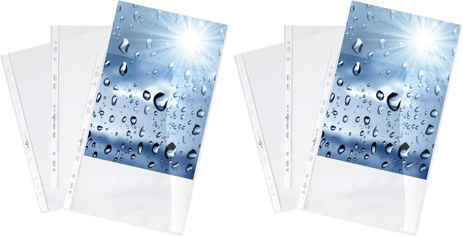 Durable Prospekthüllen A4 Premium Extra Stark, 100 Stück, Glasklar, 267619