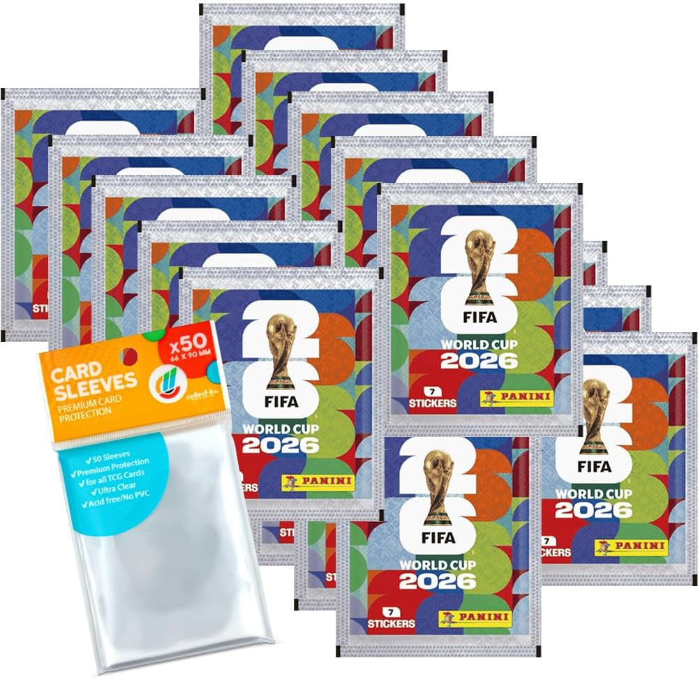 WM 2026 Sticker - 20 Tüten (Original) + Exklusive Collect-It Hüllen (Eigenmarke Bundle)