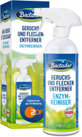 Bactador Enzymreiniger Spray 750Ml - Geruchsentferner & Fleckenentferner, Hundeurin & Katzenurin Entferner, Mikrobiologischer Geruchsneutralisierer, Polsterreiniger, Porentiefe Reinigung