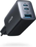 Anker Nano 65W USB C Ladegerät, 3-Port PPS Schnellladegerät, Ipad Ladegerät, Kompaktes Netzteil Für Macbook Pro, Ipad Pro, Galaxy S20, Dell XPS 13, Note 20, Iphone 17/16/15 Series,Pixels