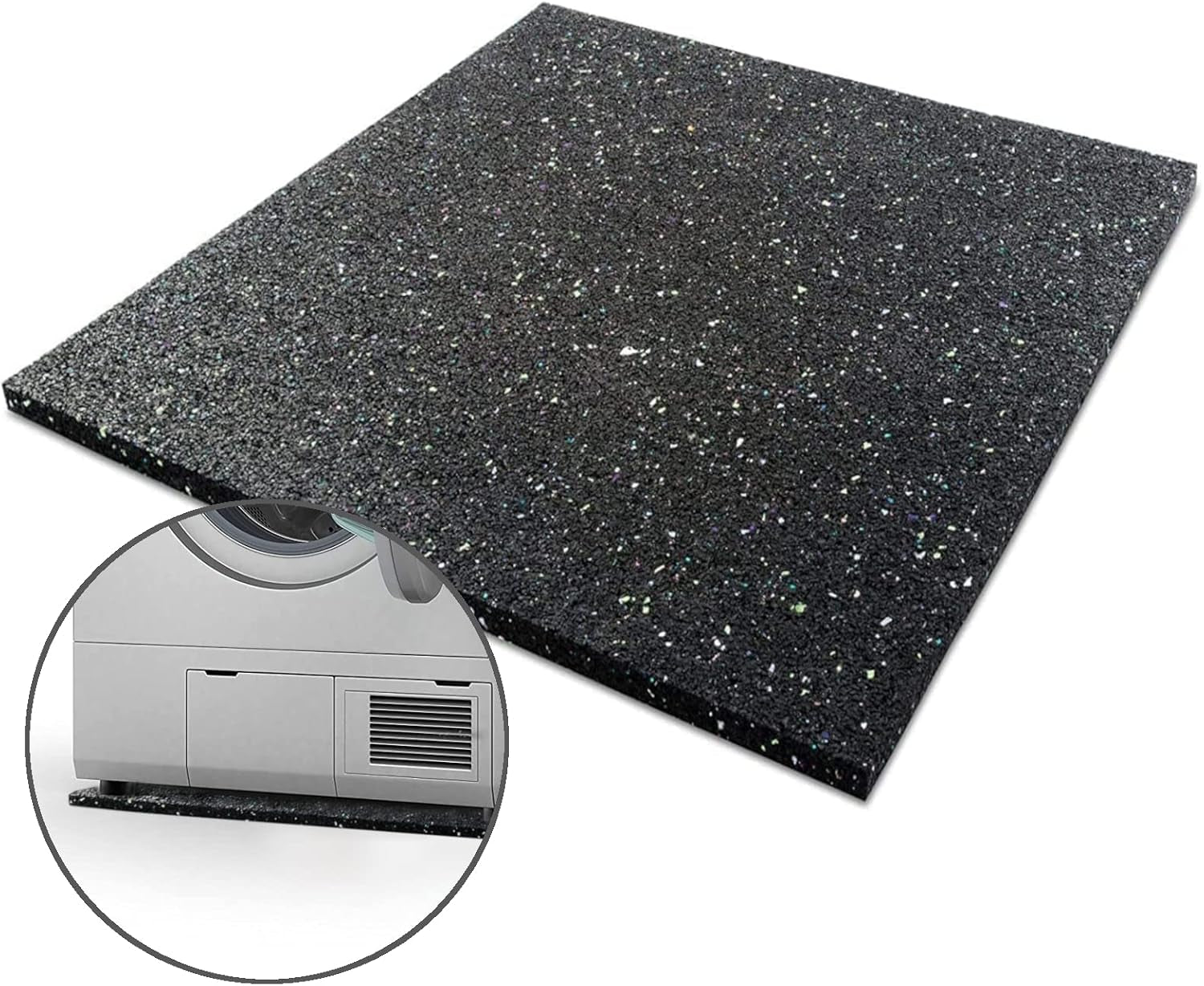 Floordirekt Premium Antivibrationsmatte 60X60Cm - Made in Germany - Für Waschmaschine Trockner Etc. - Zuschneidbar - in 4 Stärken Erhältlich (60 X 60 X 1,0 Cm)