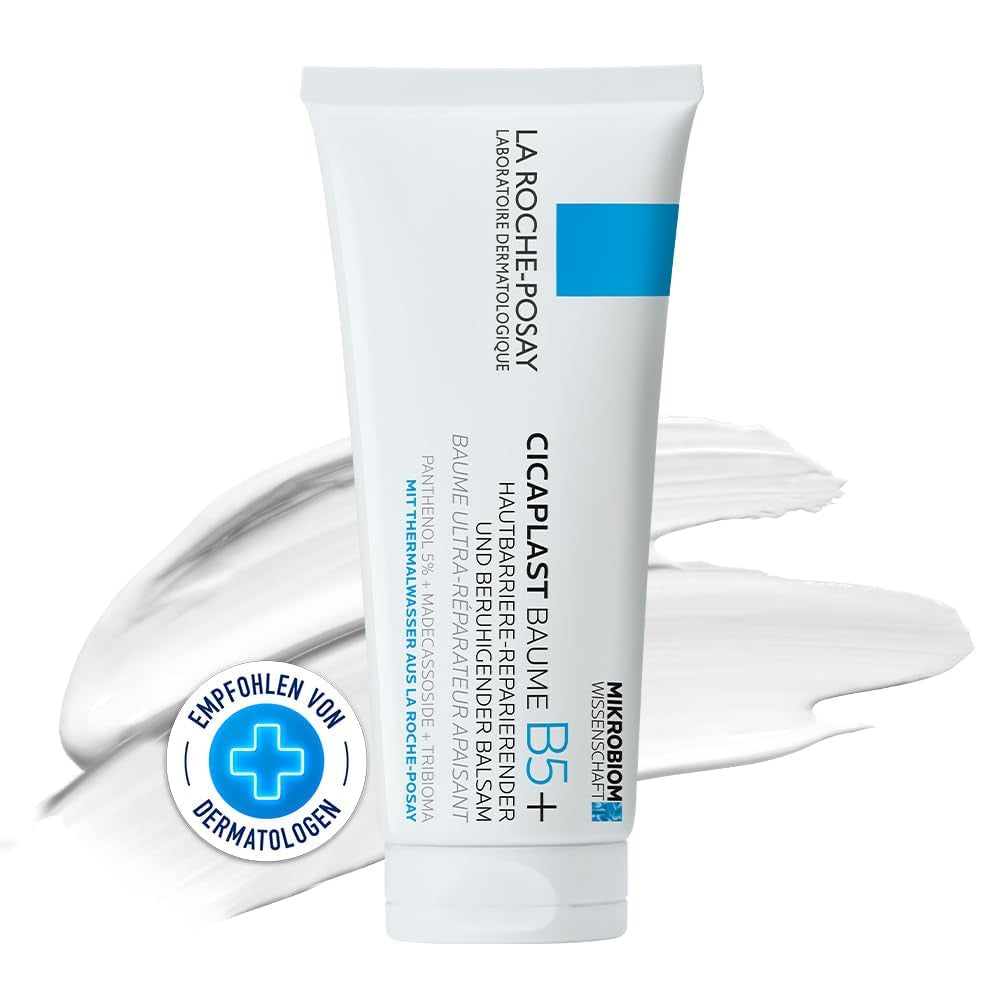 La Roche Posay Reparierende Creme, Für Körper, Gesicht Und Lippen, Für Empfindliche Haut, Mit Dexpanthenol Und Tribioma, Mildert Spannungsgefühle Und Rötungen, Cicaplast Baume B5+, 100 Ml