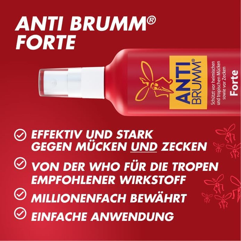 Anti Brumm Forte Pumpspray, 75 Ml: Insekten-Repellent Für Effektiven Schutz Gegen Mücken Und Zecken, Mückenspray Mit DEET
