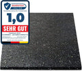 Floordirekt Premium Antivibrationsmatte 60X60Cm - Made in Germany - Für Waschmaschine Trockner Etc. - Zuschneidbar - in 4 Stärken Erhältlich (60 X 60 X 1,0 Cm)