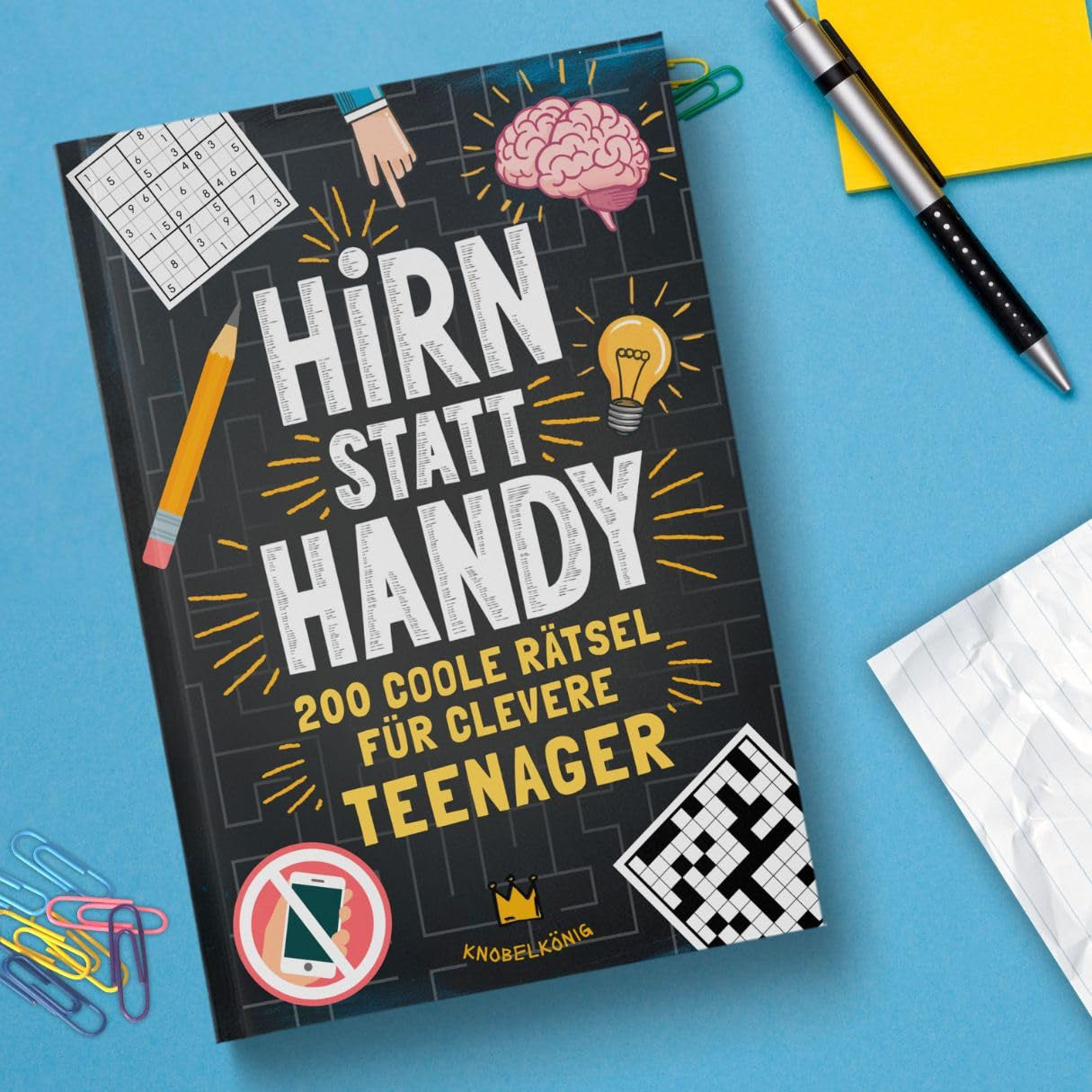 Hirn Statt Handy - 200 Coole Rätsel Für Clevere Teenager: Perfektes Geschenk-Rätselbuch Für Teenager Mädchen & Jungen (Hirn Statt Handy Rätselbücher)