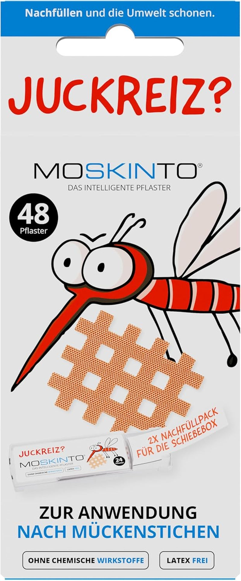 Moskinto Mückenpflaster Für Kinder Und Erwachsene - Zur Anwendung Bei Mückenstichen Und Insektenstichen - Lindert Juckreiz - in Verschiedenen Farben - 42 Pflaster