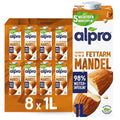 Alpro Mandeldrink Ohne Zucker – Quelle Von Calcium Und Vitaminen – Zuckerfrei, Glutenfrei, Fettarm, Ohne Laktose, Vegan Und Milchfrei – 8 X 1 L – Haltbar