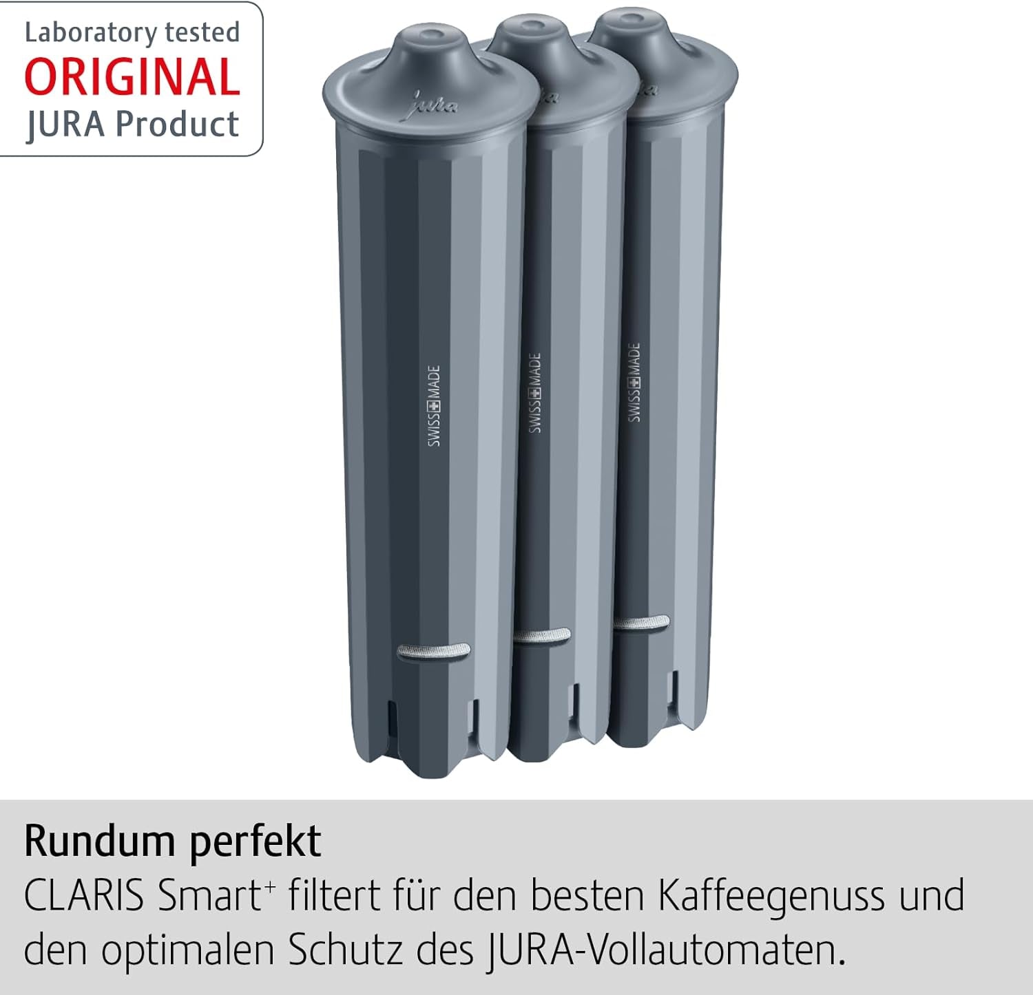 JURA Original - CLARIS Smart+ Filterpatrone Mit Automatischer Filtererkennung - Tüv-Zertifizierte Hygiene - 3Er-Pack - 24233
