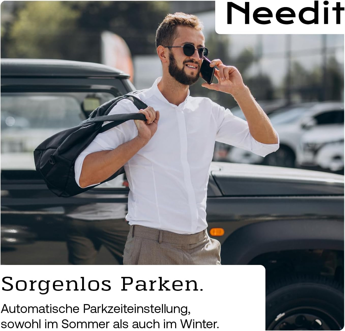 Needit Elektronische Parkscheibe Park Micro I Die Weltweit Dünnste Automatische Parkscheibe Mit Kba-Zulassung I Kompakte, Digitale Parkuhr Mit Gut Lesbarem Display I Langlebige Batterie, 9,4 Mm Dünn