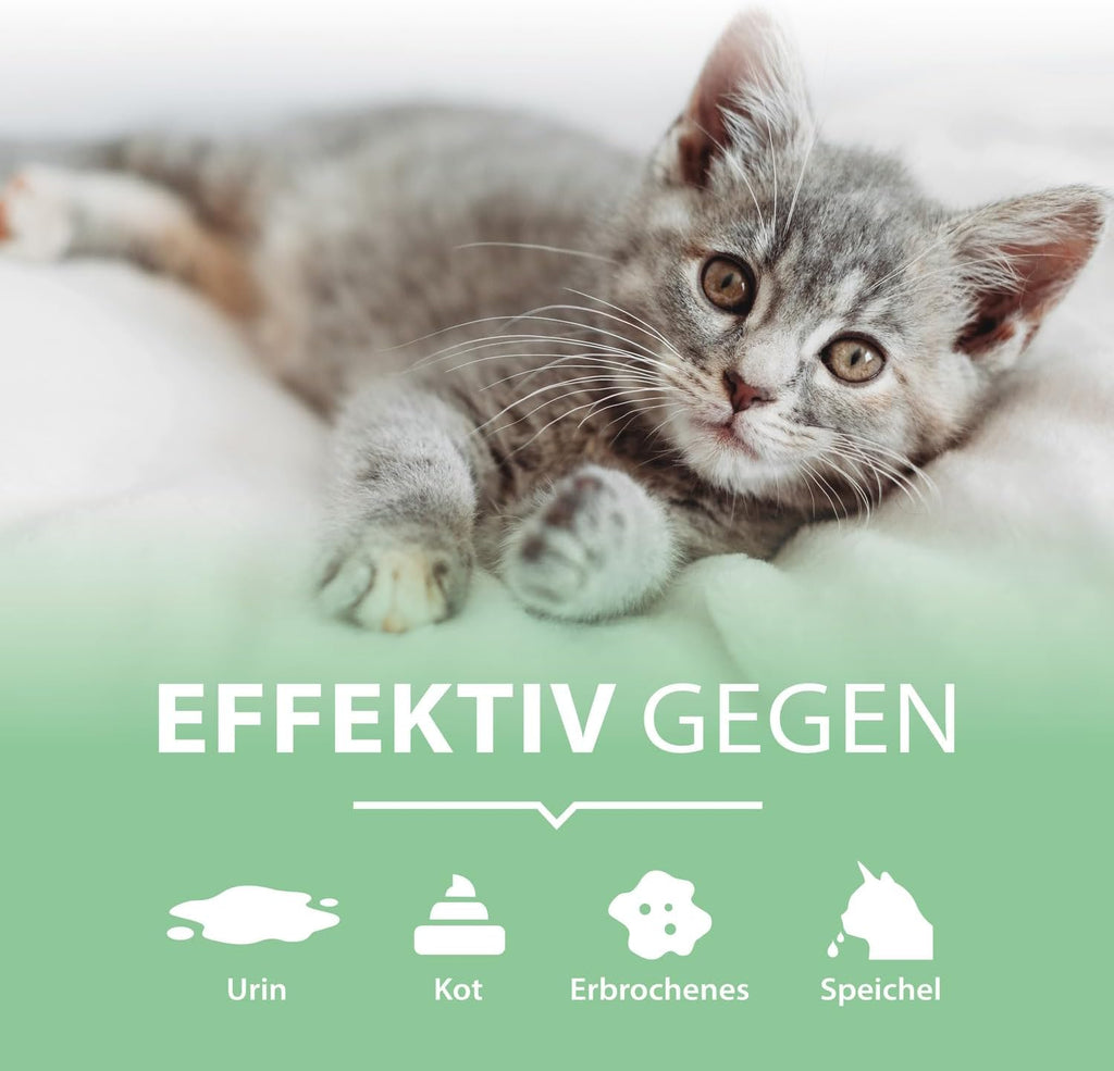 Enzymreiniger Katzenurin 750 Ml – Extrem Stark Gegen Katzenpipi, Uringeruch & Flecken – Biologisch, Tierfreundlich Und Für Sofa, Teppich, Textilien, Auto & Katzenklo – Pipi-Weg