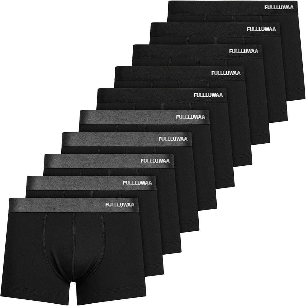 Fullluwaa Boxershorts Herren 10Er Pack Baumwolle Unterhosen Männer Ohne Kratzenden Zettel Atmungsaktiv Und Weiche Herrenunterwäsche