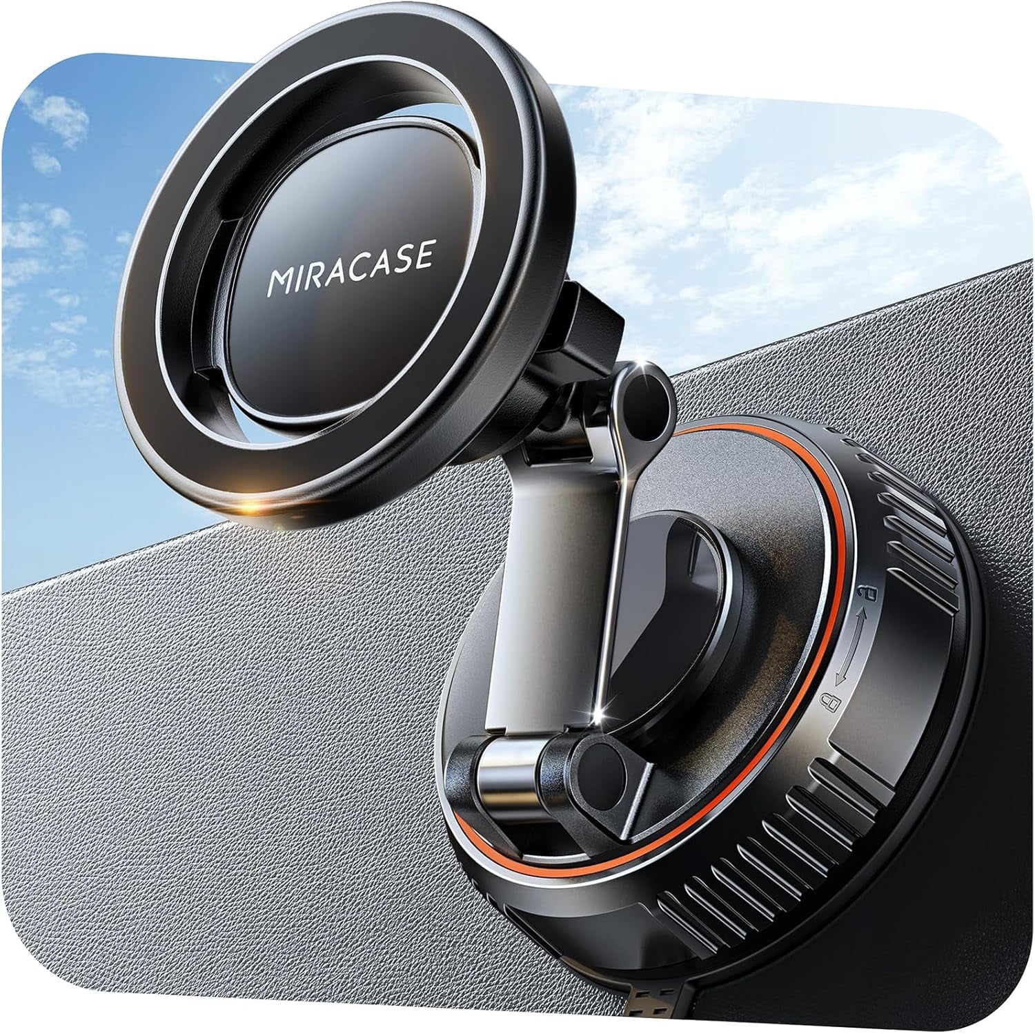 Miracase Handyhalterung Auto[Stärkst Saugnapf] Handyhalter Fürs Auto 360° Drehbar, Armaturenbrett Windschutzscheibe KFZ Handy Halterung Kits Für Iphone Galaxy Alle Smartphones