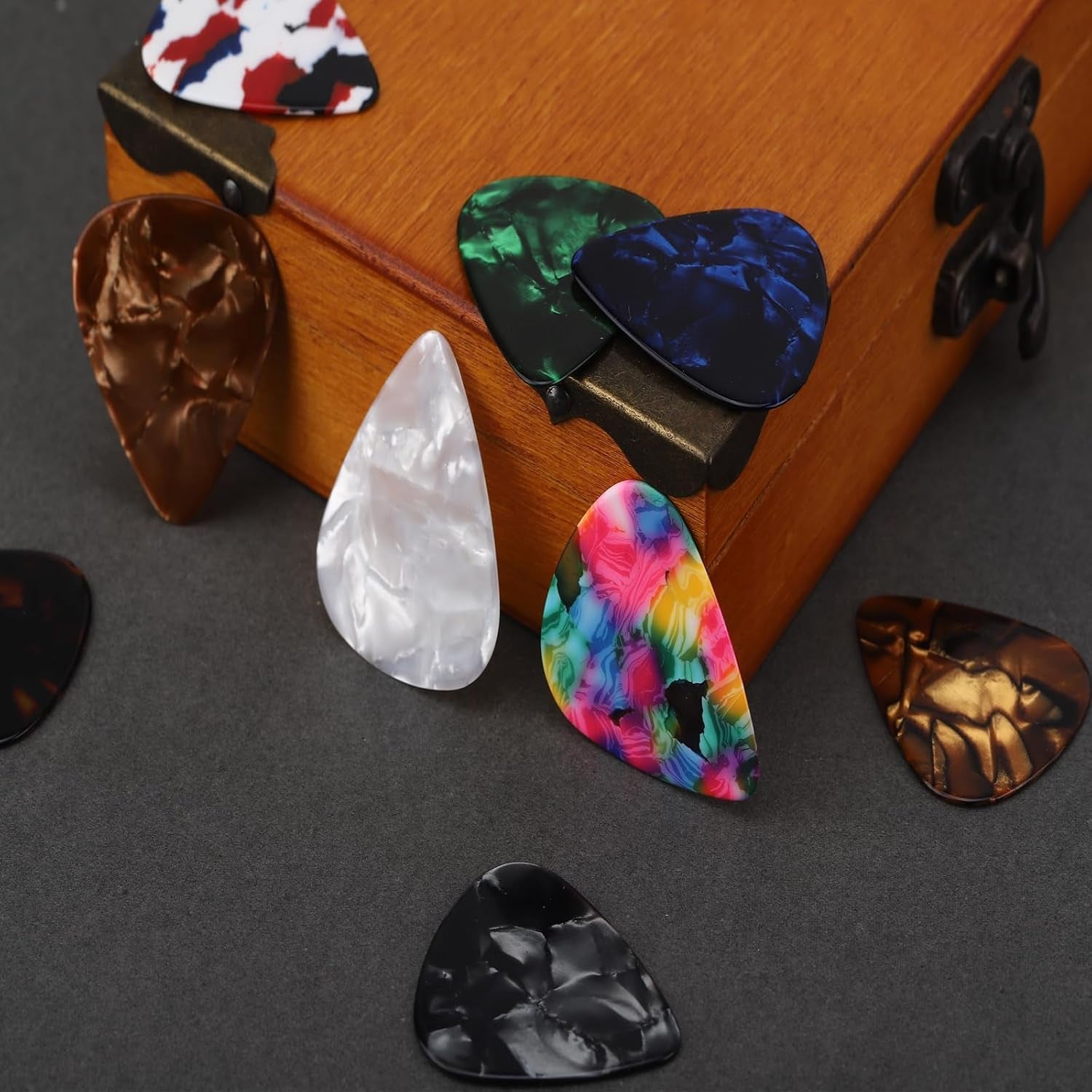 Plektren Plektrum 24Stück 0.46Mm-Dünn 0.71Mm-Medium 0.96Mm-Heavy,Plectrum Für Akustikgitarre, E-Guitar, Ukulele, Bass, Guitar Picks,Zelluloid