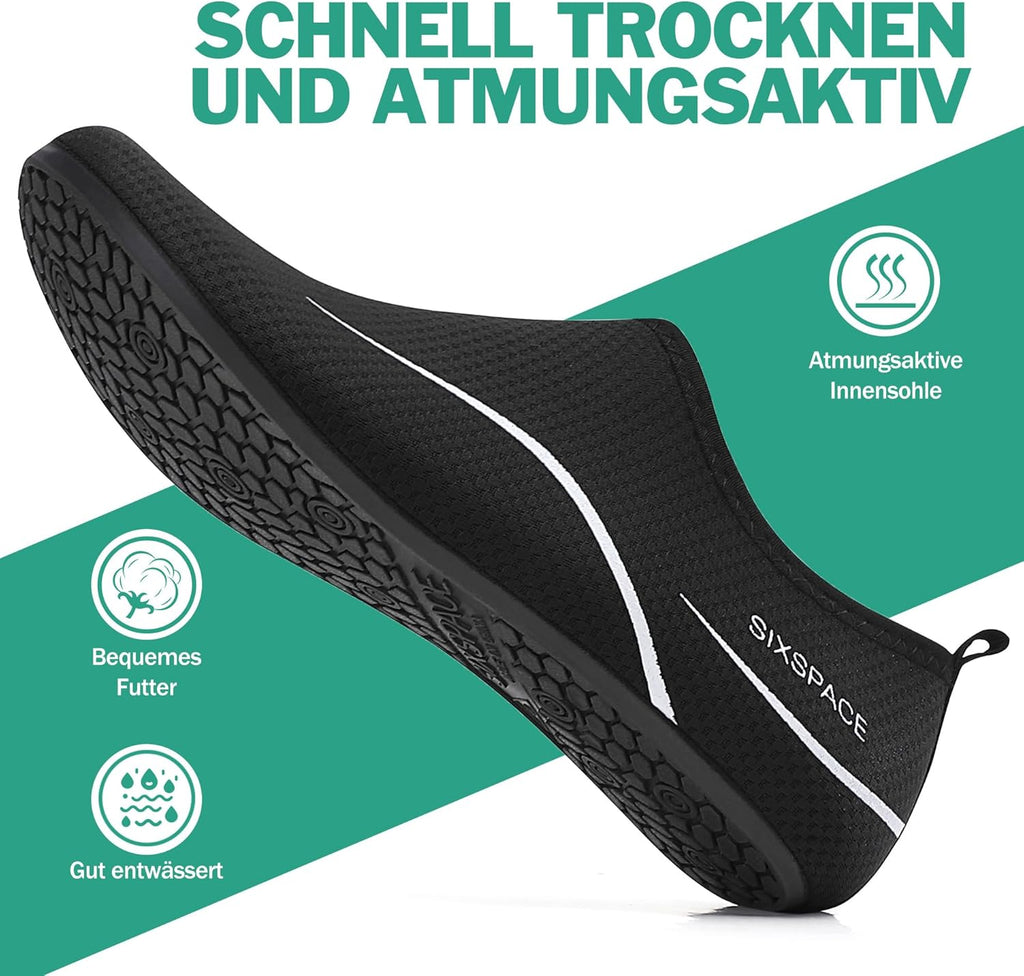 Sixspace Herren Damen Badeschuhe Wasserschuhe Aquaschuhe Strandschuhe Schnell Trocknend Slip on Breathable Schwimmschuhe Surfschuhe Für Beach Pool Surfen Yoga