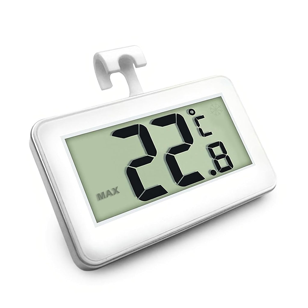 Kühlschrankthermometer, Digitale Wasserdichte Thermometer Kühlschrank Mit Gefrierfach Thermometer Mit Gut Lesbarem Lcd-Anzeige Lesen Perfekt Für Lnnen/Außen/Home/Restaurants/Bars/Cafés (Weiß-1)