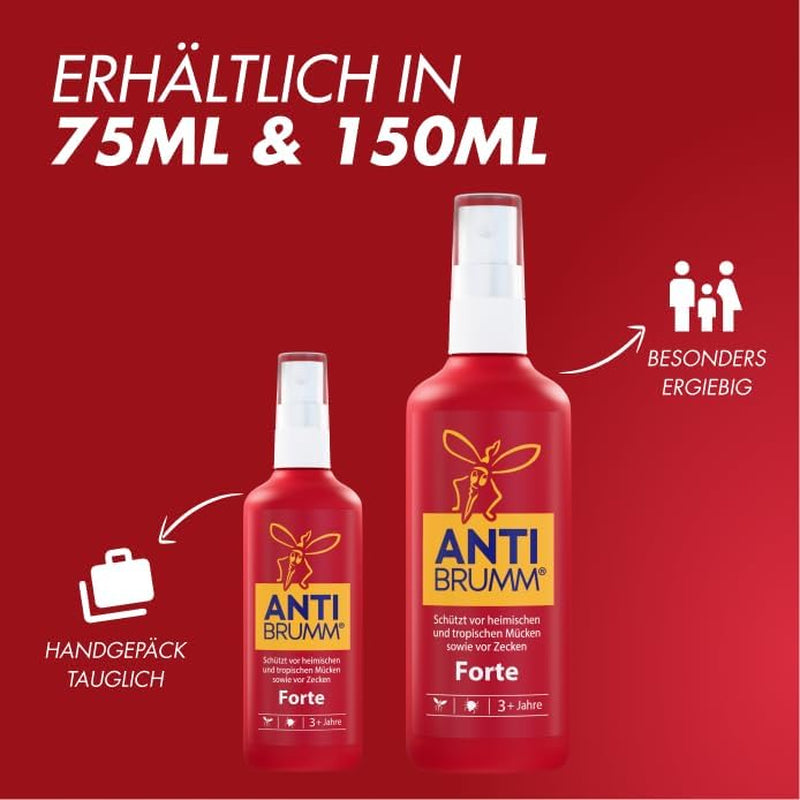 Anti Brumm Forte Pumpspray, 75 Ml: Insekten-Repellent Für Effektiven Schutz Gegen Mücken Und Zecken, Mückenspray Mit DEET