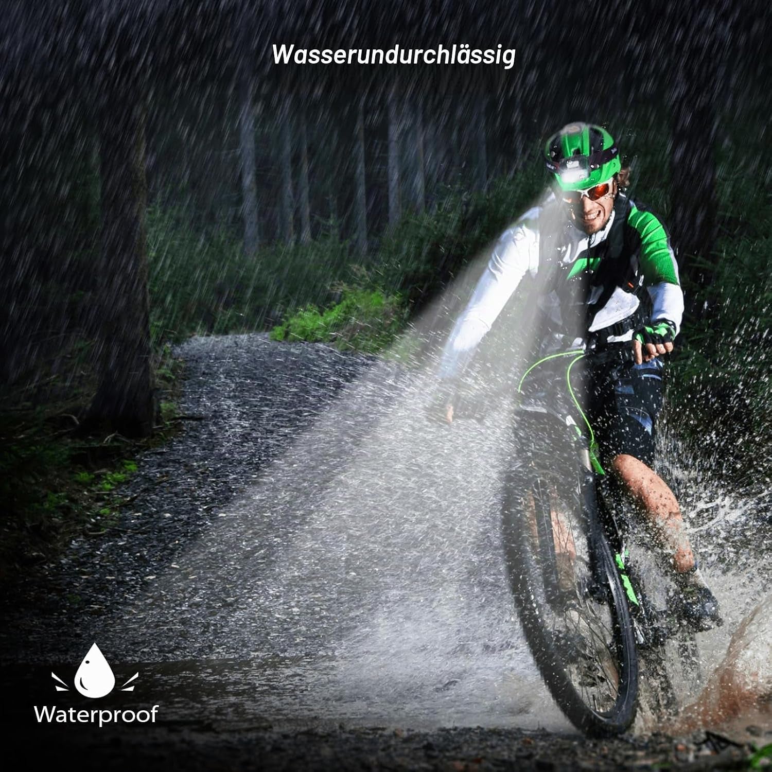 Blukar LED Stirnlampe Wiederaufladbar, Superhell 2000L Stufenlos Dimmbar Kopflampe Mit 8 Lichtmodi, Sensor Und Rotlicht, Leichtgewichtig Wasserdichte Mini Stirnleuchte Für Campen, Angeln Usw.