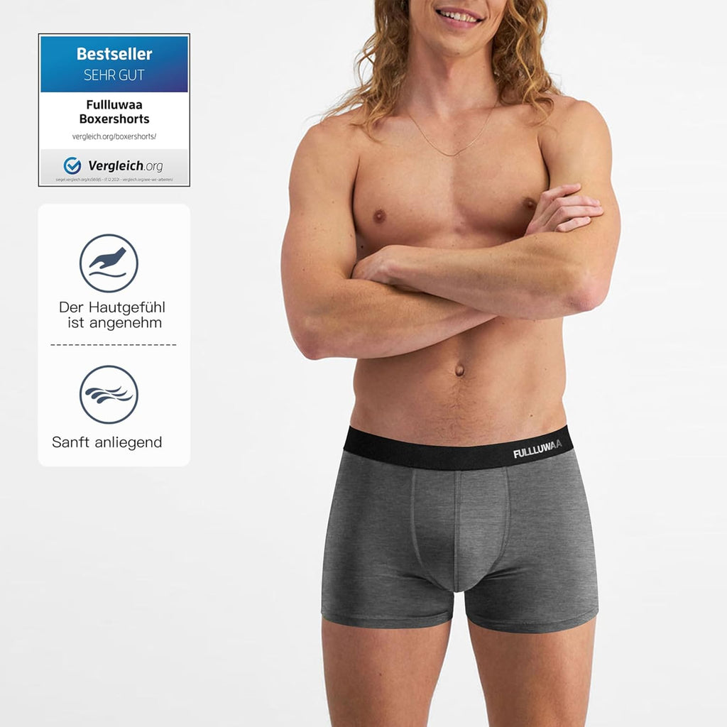 Fullluwaa Boxershorts Herren 10Er Pack Baumwolle Unterhosen Männer Ohne Kratzenden Zettel Atmungsaktiv Und Weiche Herrenunterwäsche