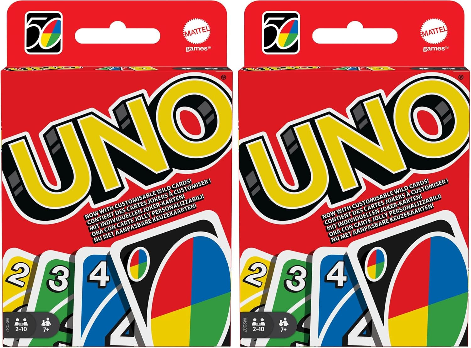 Mattel Games UNO Kartenspiel Für Die Famile, Perfekt Als Kinderspiel, Reisespiel Oder Spiel Für Erwachsene, Für 2-10 Spieler, Ab 7 Jahren, W2087