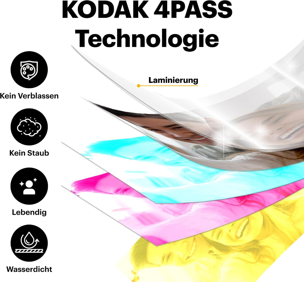 KODAK 60Er Packung, Fotopapier, 54X86 Mm, Patronen, All-In-One Papier- Und Farbbandpatronen-Nachfüllung - Kompatibel Mit Mini 2 Und Mini Shot 2 Serie