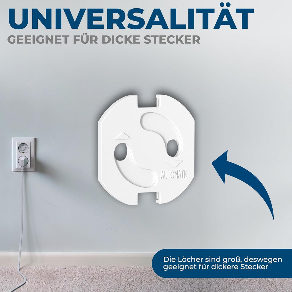Hoffenbach 20X Steckdosen Kindersicherung – Steckdosensicherung Mit Drehmechanik – Schutz Für Babys & Kinder – Steckdosenschutz Verhindert Unfälle & Stromschläge – Steckdose Kinderschutz – Weiß