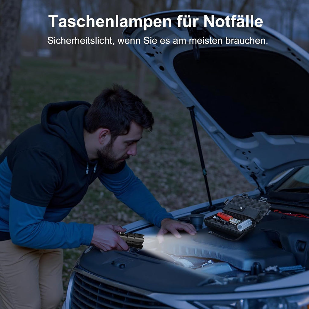 Shadowhawk Taschenlampe Led 500,000 Lumen, Extrem Hell Taschenlampe USB Aufladbar Taktische Taschenlampen Mit Holster XHP70.2, IP67 Wasserdicht 5 Lichtmodi Für Camping Wandern Notfälle