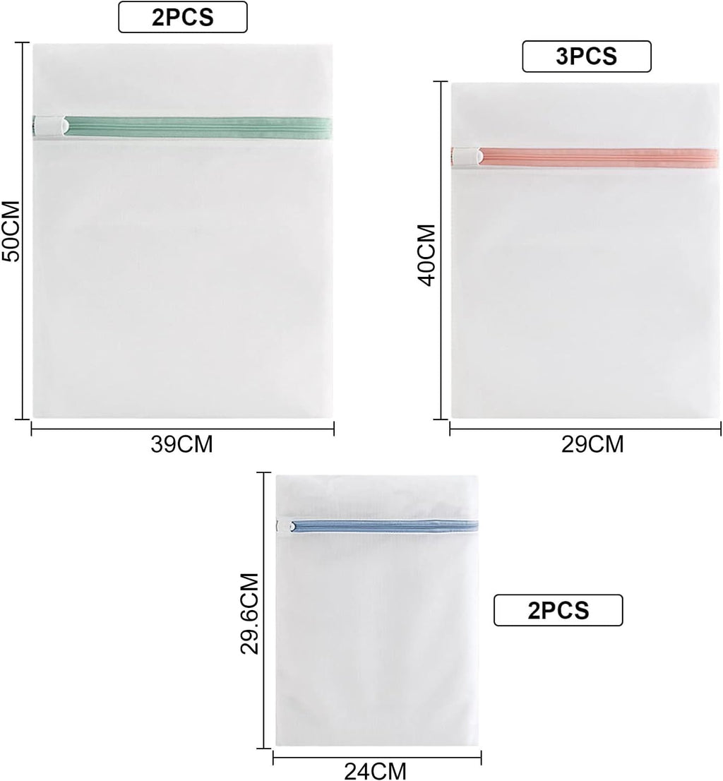 Newaner 7 Stück Wäschenetz Für Waschmaschin, 3 Größen Wäschesäcke, Verformung Und Falten Der Kleidung Zu Verhindern, Wäschebeutel Mit Reißverschluss Für Pullover, Hemden, Unterwäsche, Strümpfe