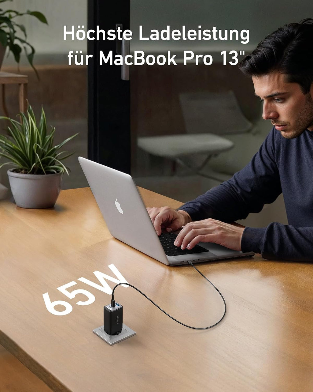 Anker Nano 65W USB C Ladegerät, 3-Port PPS Schnellladegerät, Ipad Ladegerät, Kompaktes Netzteil Für Macbook Pro, Ipad Pro, Galaxy S20, Dell XPS 13, Note 20, Iphone 17/16/15 Series,Pixels