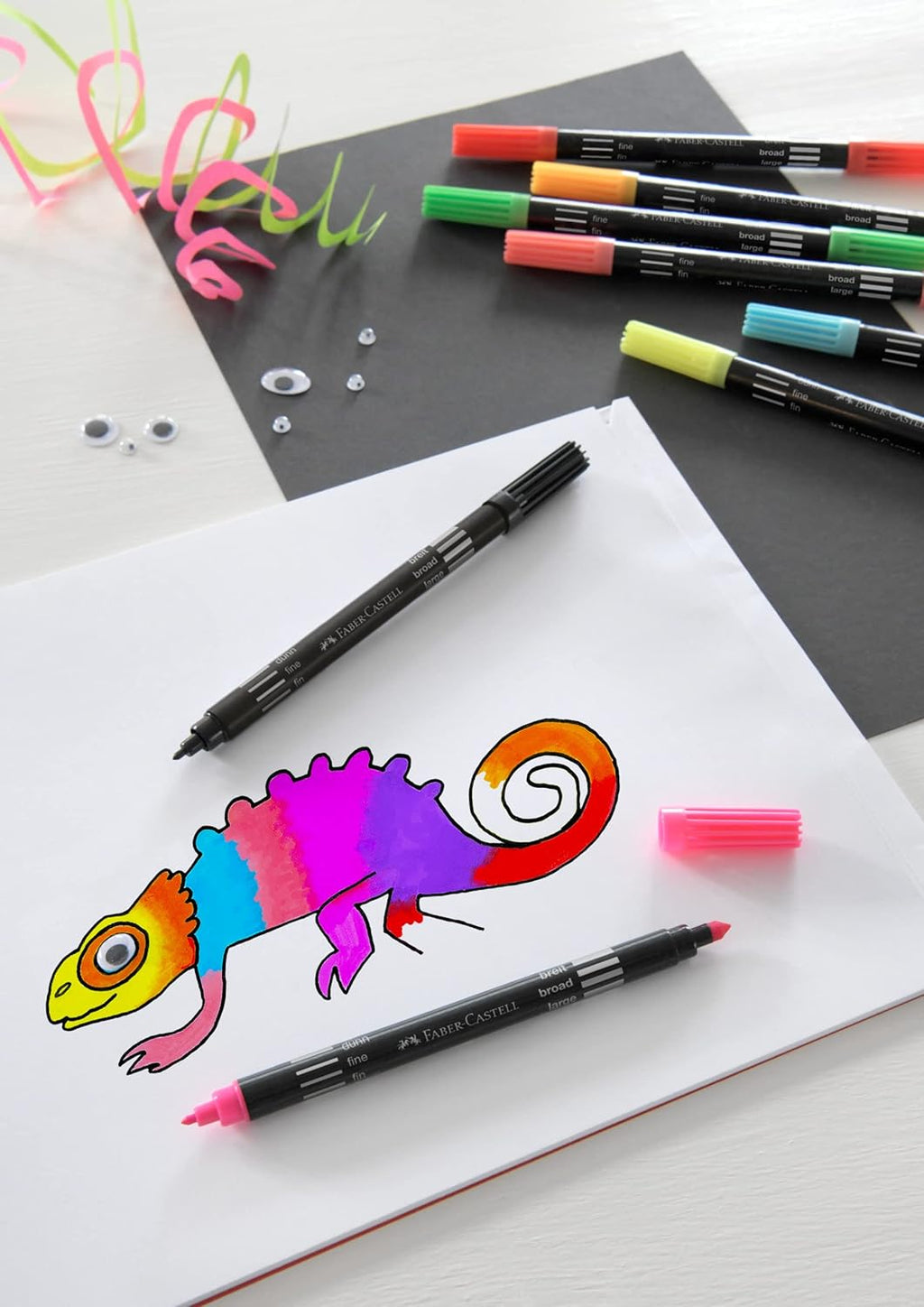 Faber-Castell - Filzstifte Set, 20 Doppelfasermaler | Mit Feiner Und Breiter Spitze - Malstifte Für Kinder Und Erwachsene