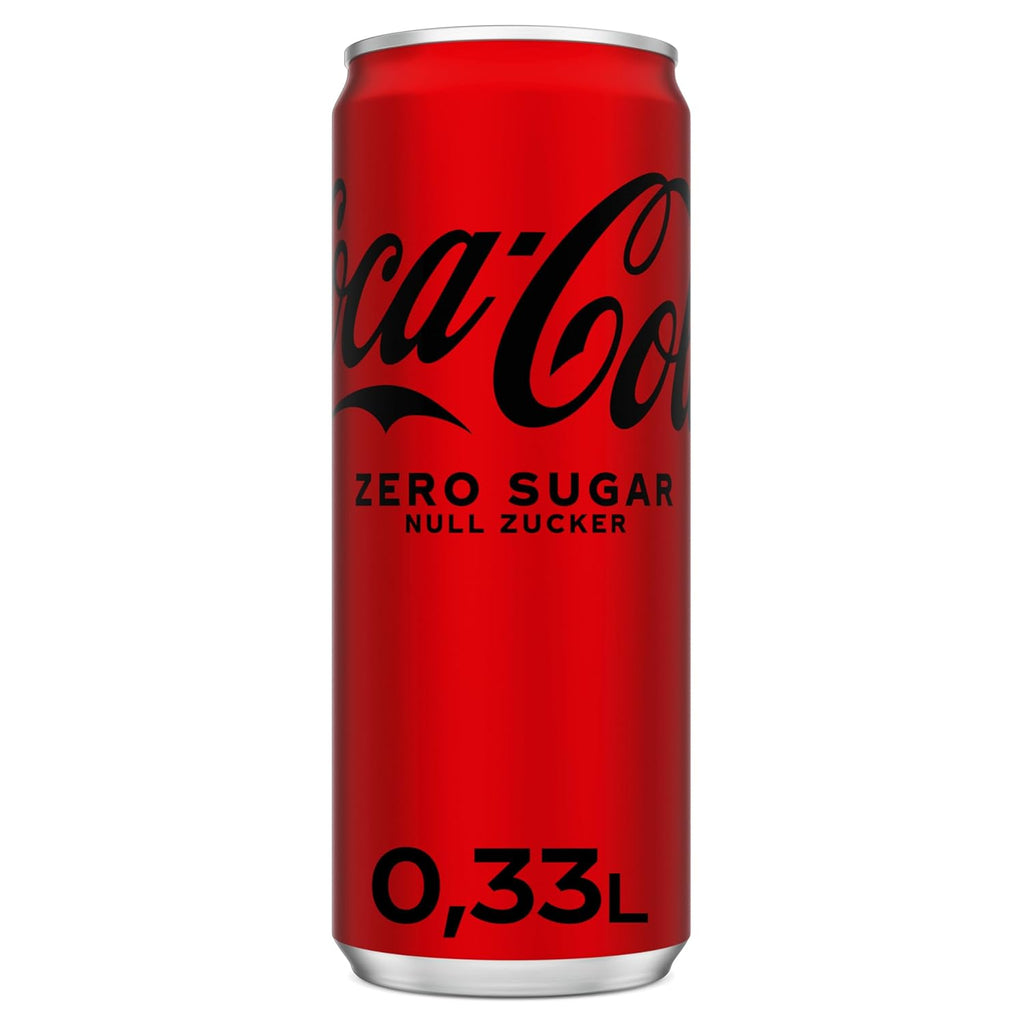 Coca-Cola Zero Sugar - Koffeinhaltiges Erfrischungsgetränk Mit Originalem Coca-Cola-Geschmack - Null Zucker Und Ohne Kalorien - in Stylischen Dosen (24 X 330 Ml)
